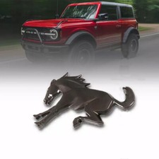2PCS For Ford Bronco SUV Hintere Tür Side Emblems Ornaments 3D Logo matt schwarz