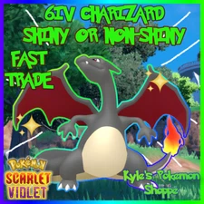 ✨ 6IV Charizard ✨ POKEMON SCARLET AND VIOLET EV'D 🚀 FAST TRADE 🚀 SHINY OR REG