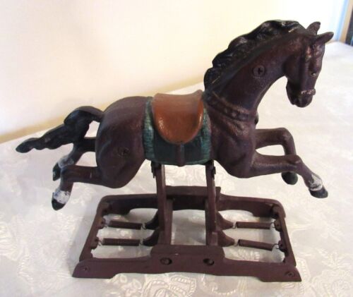 Vintage Gusseisen Sammler Spielzeug Schaukelpferd Figur - Bild 2 von 18