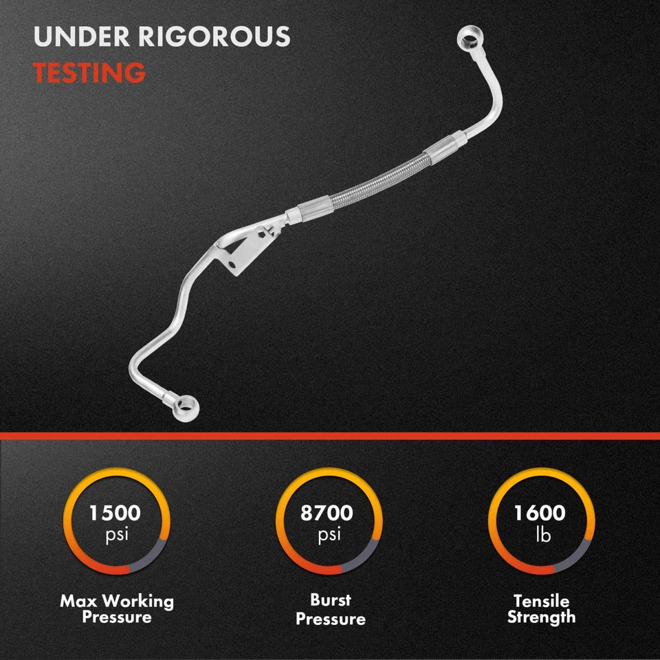 Linha de óleo do turbocompressor para Audi A4 Quattro 05-08 S4 04-08 L4 1.8L V6 3.2L V8 4.2L - Imagem 3 de 4