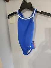 NEW! DOLFIN RELIANCE DBX BACK  GIRL SWIMSUIT. Color Royal Size 22.