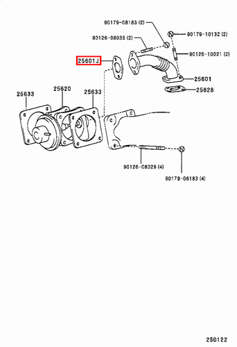 Genuine LandCruiser 105 100 Series 1HD FTE 1HZ EGR Valve Pipe Tube Gasket - Picture 7 of 10