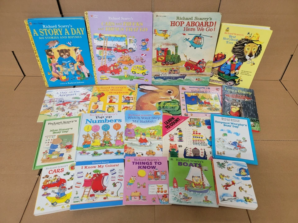 Lot of 5 Richard Scarry Picture Books for Children's Kid Toddler *Random Set Mix - Image 2 of 2