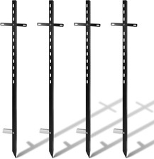 Heavy Duty 46" Metal Yard Sign Stakes - 4 Pack for Outdoor Events