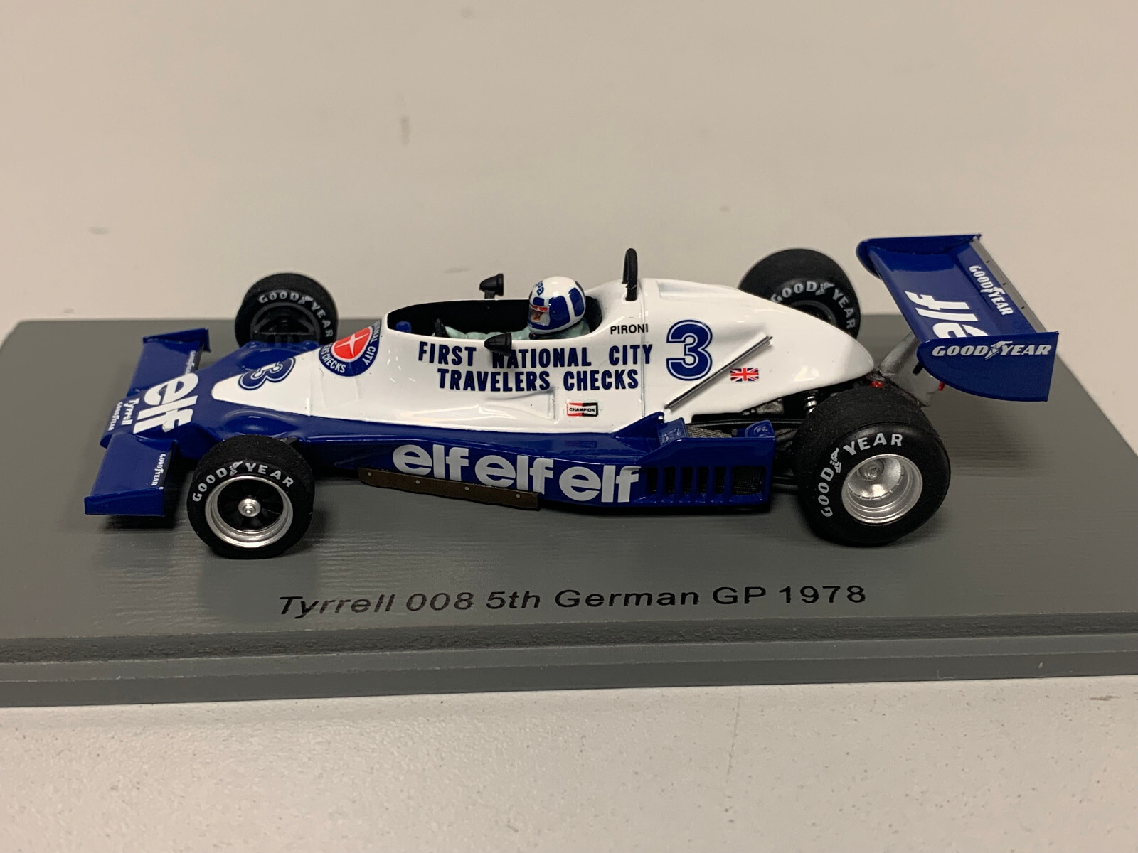 1978 Spark F1 Tyrrell 008 #3 D. Pironi GP Germany 1/43 S7237 1222