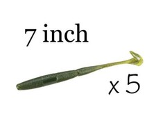 5 Pack Ninja Worm - Soft Plastic Swimming Worm Baits by 13 Fishing