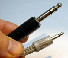 1/4 inch TS Male to 3.5m Mono Audio Cable 1 feet extension adapter