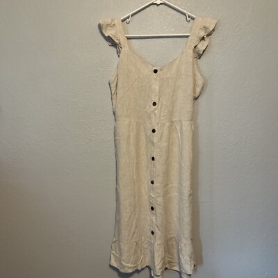 monteau los angeles linen blend dress Monteau Los Angeles Linen Blend Dress, Size