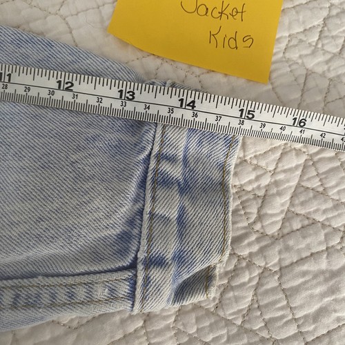 De Colección Lee 2 Bolsillos Azul Claro Denim Jean Camionero Chaqueta Niños Niñas S 6 Y2K Retro - Imagen 10 de 12