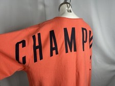 VTG Champion Y2K Womens Reverse Weave Crew Neck Sweatshirt Spell Out Cut Off