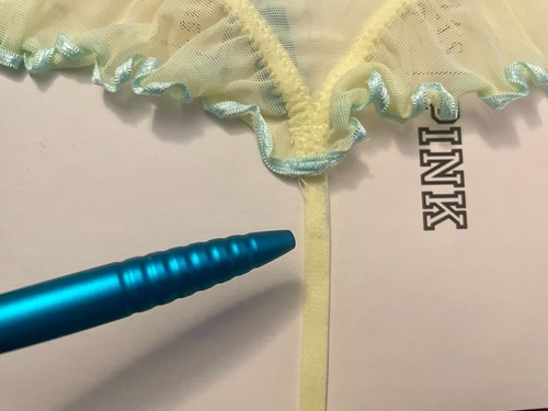 NUEVO CON ETIQUETAS BRAGAS VICTORIA'S SECRET SEXY LITTLE THINGS M VOLANTES VINTAGE RARAS V STRING - Imagen 6 de 10