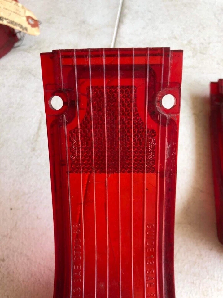 1966 Chevrolet Chevelle Tail Light Lenses VINTAGE ORIGINAL - Image 2 of 4