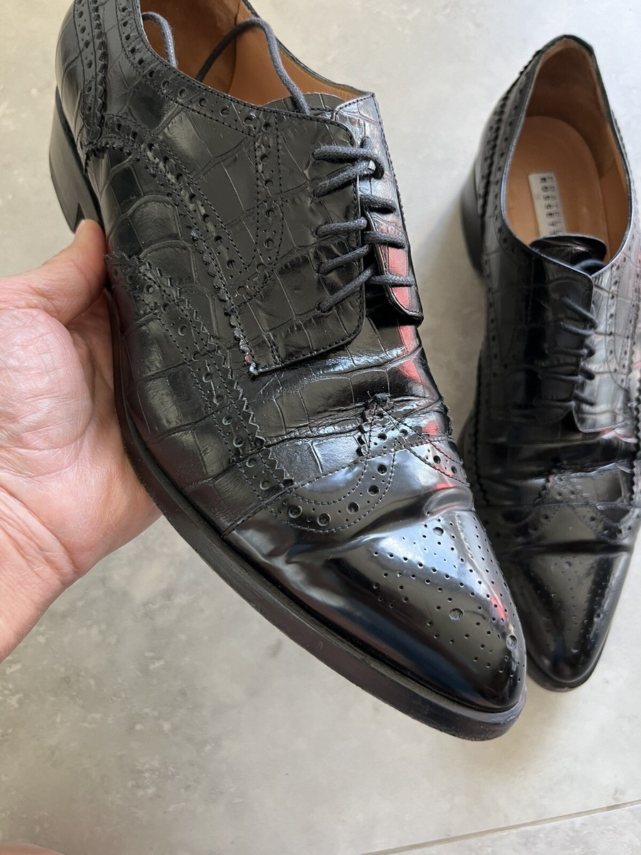 Fratelli Rossetti Croc Embossed Derby Shoes 41.5 - 8.5 | eBay