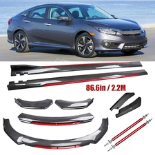 Front Bumper Lip Spoiler Splitter Bod Kit Carbon Fiber For Honda Fit 06-20