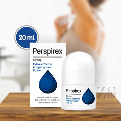 1x 20ml PERSIPREX Extra Strong Antiperspirant Roll On Controls Sweat and Odour