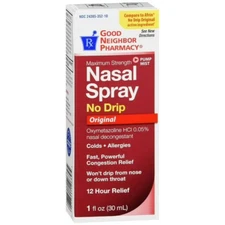 Nasal Decongestant No Drip Oxymetazoline 12hr 30ml (Pk Of 2 Bottles)