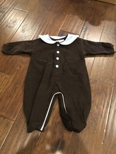 Little Boys Funtasia Too Brown Corduroy Romper 9M