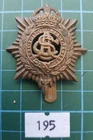 Original Cap Badge: 195) Army Service Corps Kings Crown (WW1) ALL Brass