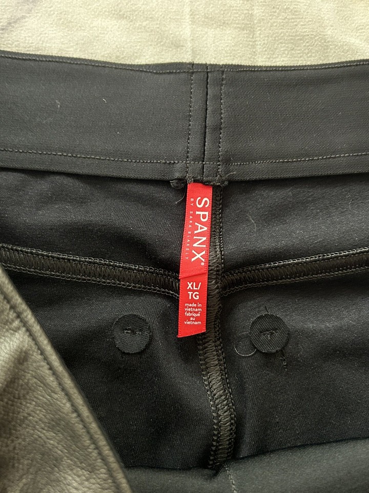 Spanx Women's Vegan Faux Leather XL Leggings Black eBay