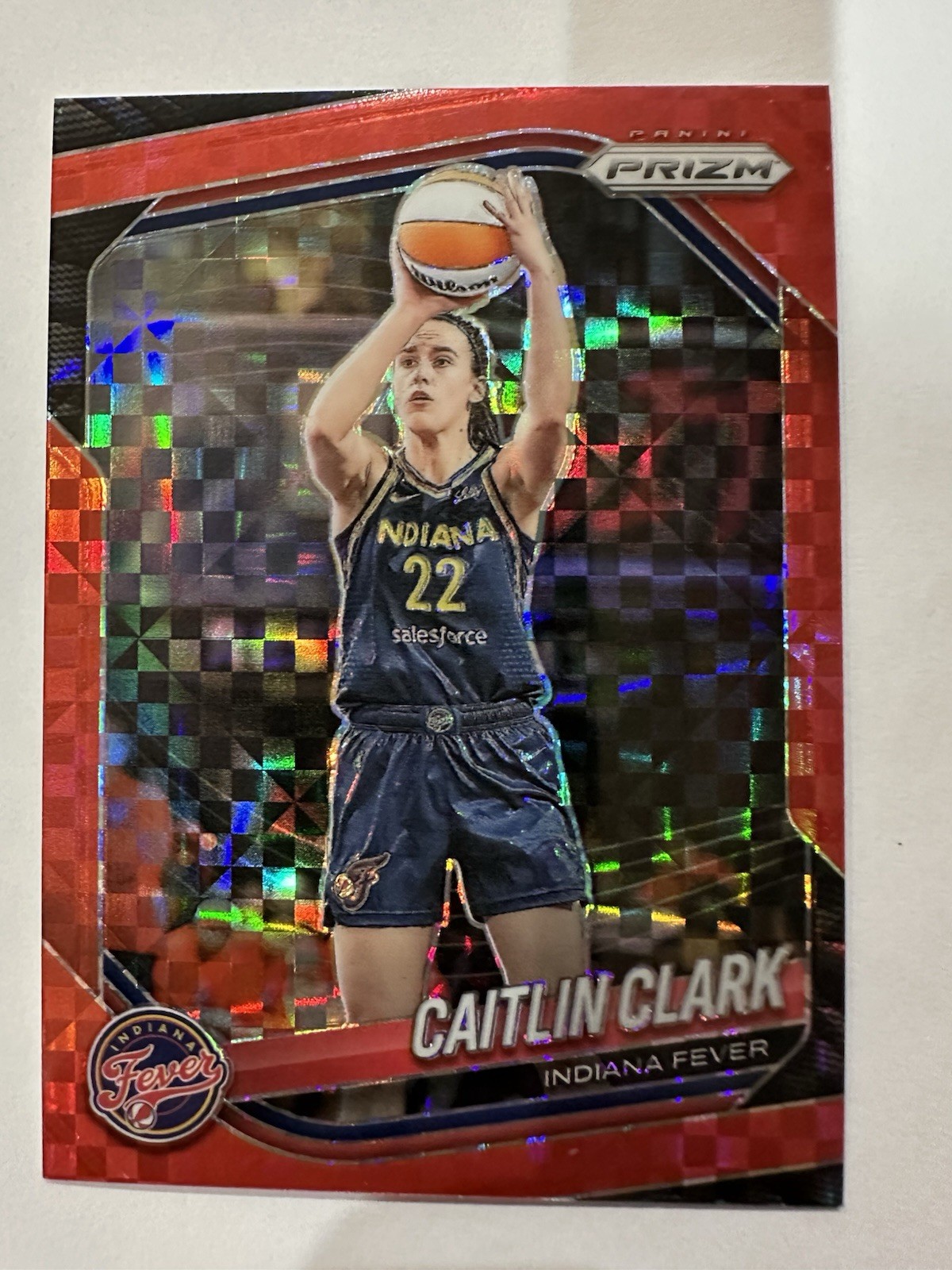 2025 Panini Prizm WNBA CAITLIN CLARK #22 RED POWER PRIZM 8/75 Indiana Fever 🔥🔥