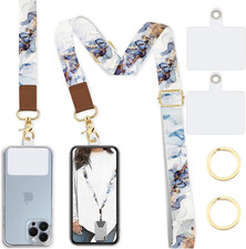 Phone Lanyard Wrist Strap Crossbody Adjustable, Cell Phone Lanyard for Around Th