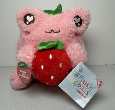 NEW Strawberry Frog Wawa Pink 6-inch Plush Cuddle Barn Scented Stuffed Animal