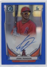 2014 Bowman Chrome Prospect Blue Refractor 52/150 Jose Rondon #BCAP-JR Auto 1u6