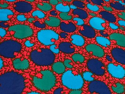 Kaffe Fassett PINKING FLOWER BLUE GP66  9.5  X WOF original issue