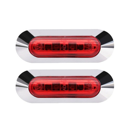 Waterproof Side Marker Lights for Car Truck Trailer 2 Pack 4 LED 12V24V - Picture 6 of 14