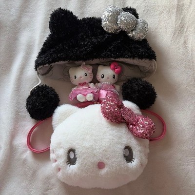 USJ Hello Kitty Sanrio Schultertasche Pochette & Fan Cap Set Limited Use