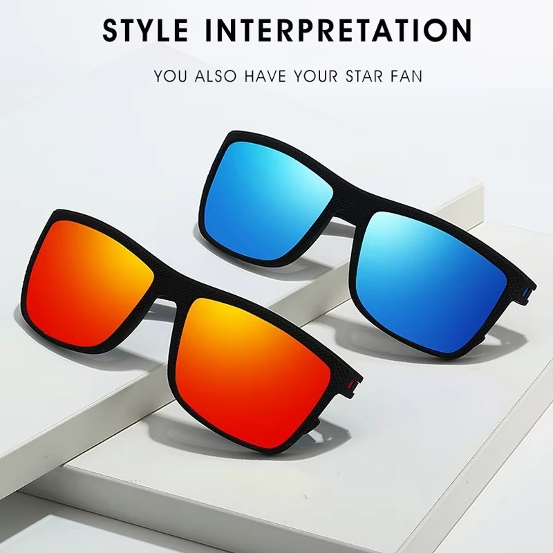 Square Polarized Sunglasses UV Protection Lightweight Frame Men Women
