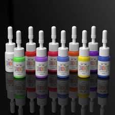 Neon Fluorescence Color Tattoo Ink Pigment Set Professional Body Art 10 bottles
