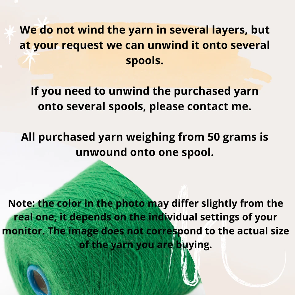 Alpaca Mohair Yarn - 50/50 Alpaca/PA, 100g/ 900m - Lace, Yarn on cone, per 100g - Image 4 of 4