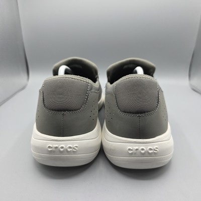 Crocs Reviva Shoes Mens 13 Gray Canvas Slip On Loafers  display picture 2