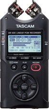 Tascam DR-40X Four-Track Digital Audio Recorder and USB Audio Interface, Black
