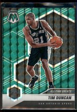 2020-21 Panini Mosaic Tim Duncan Mosaic Green #289 San Antonio Spurs