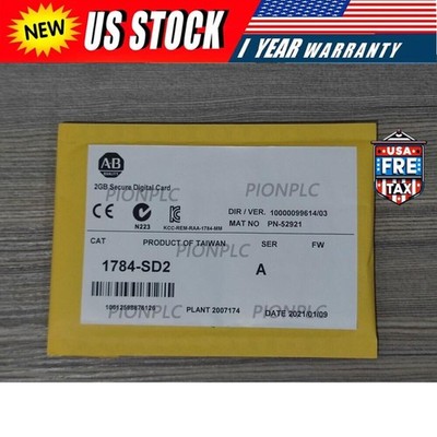 New AB 1784-SD2 Secure Digital Memory Card 2GB in Bag Sealed 1784SD2 US Free Tax