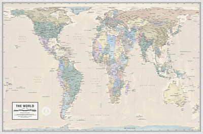 Gall Orthographic World Map | Most Accurate World Map - Countries Are Shown in C