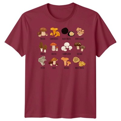 Mushroom Species Foraging Mycology Herren T-Shirt Natur Botanical Graphic Tee