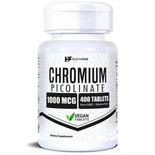 Chromium Picolinate 1000mcg 400 Tablets Support Carbohydrate Breakdown