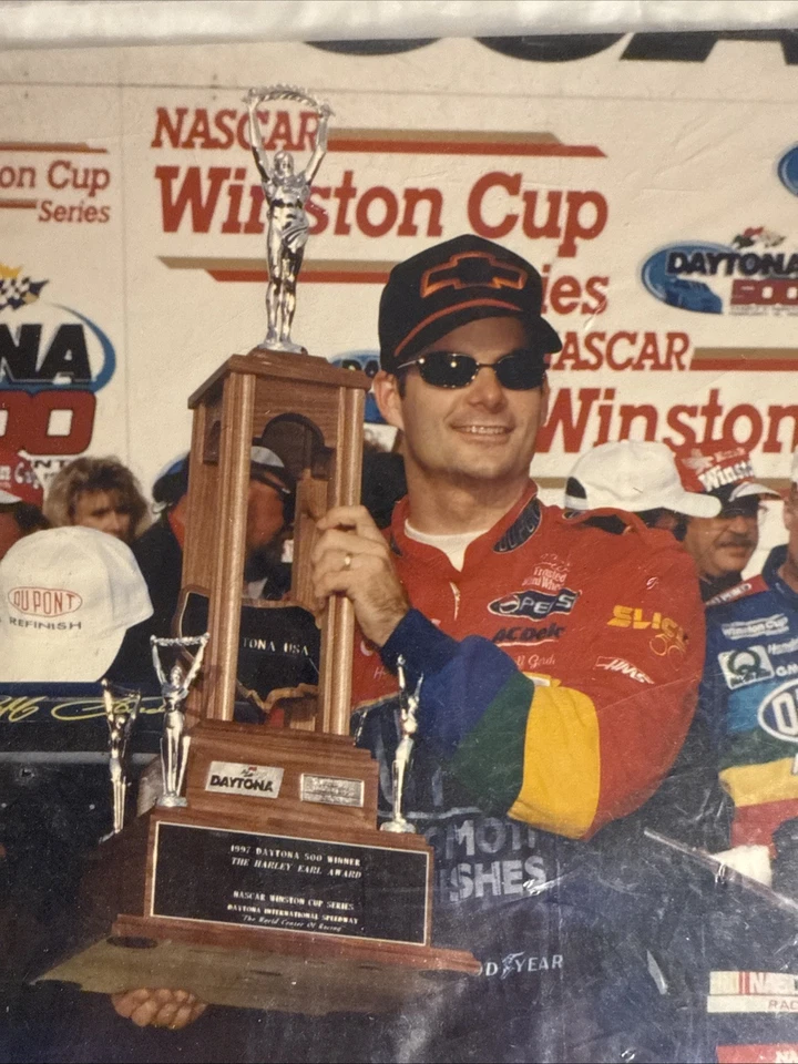 Tarjetas autografiadas de NASCAR, 2 artículos raros de Jeff Gordon y foto mía G/autógrafo Foto 3 de 4