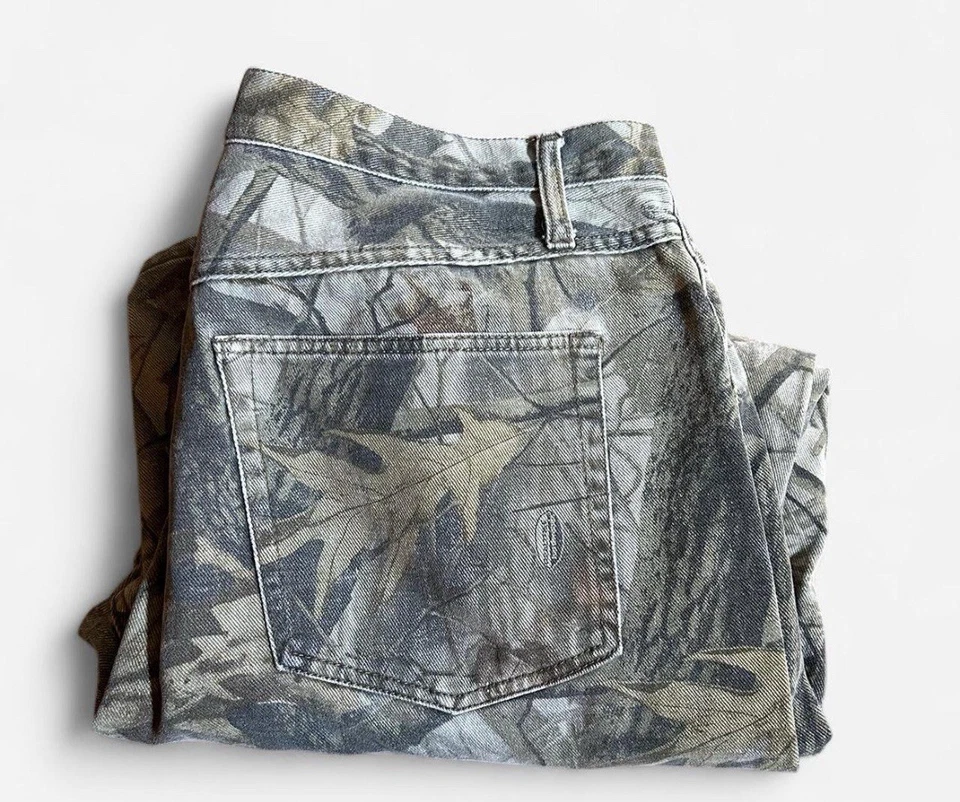 VTG Real Tree Double Knee Faded Camo Pants Men’s 40 Hunting Skater 90s Mossy - Image 2 of 4