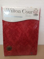 Wilton Court Garden Rose Tablecloth 60x84 Red Rose Damask New In Package