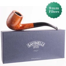 Savinelli Siena 606 KS - 9mm - Italian Handmade Tobacco Pipe, Bent Billiard