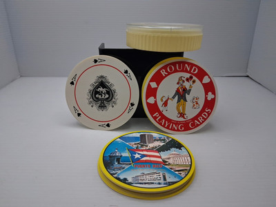 Round Poker Playing Cards Printed in Hong Kong Puerto Rico