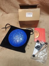 Rain Drum Steel Tongue Drum - 11 Note 6" for Outside, Bag,Drumsticks Book