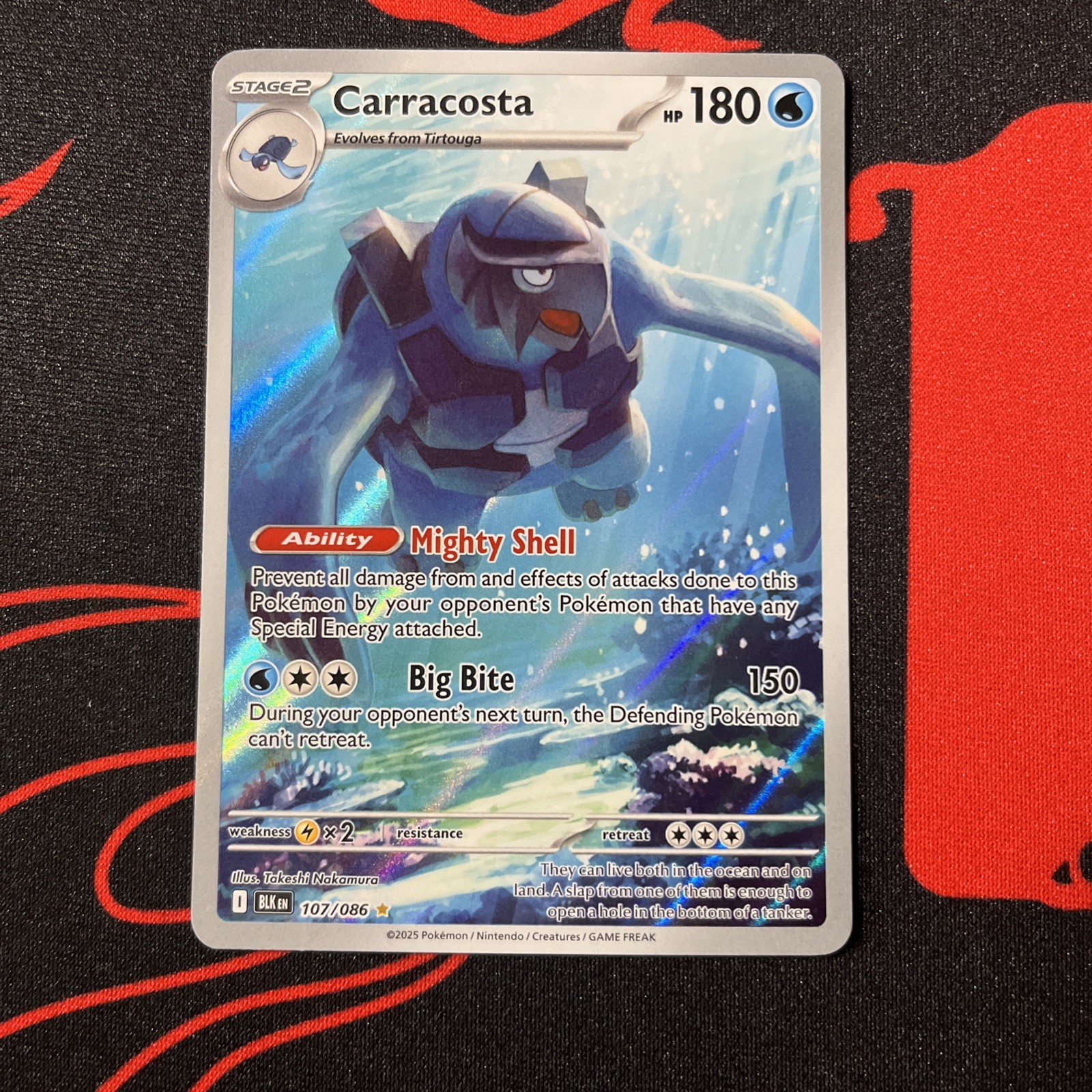 Pokemon TCG Carracosta 107/086 SV: Black Bolt - Illustration Rare NM