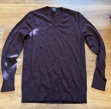 Express Men  s S Merino Wool V-Neck Sweater Maroon