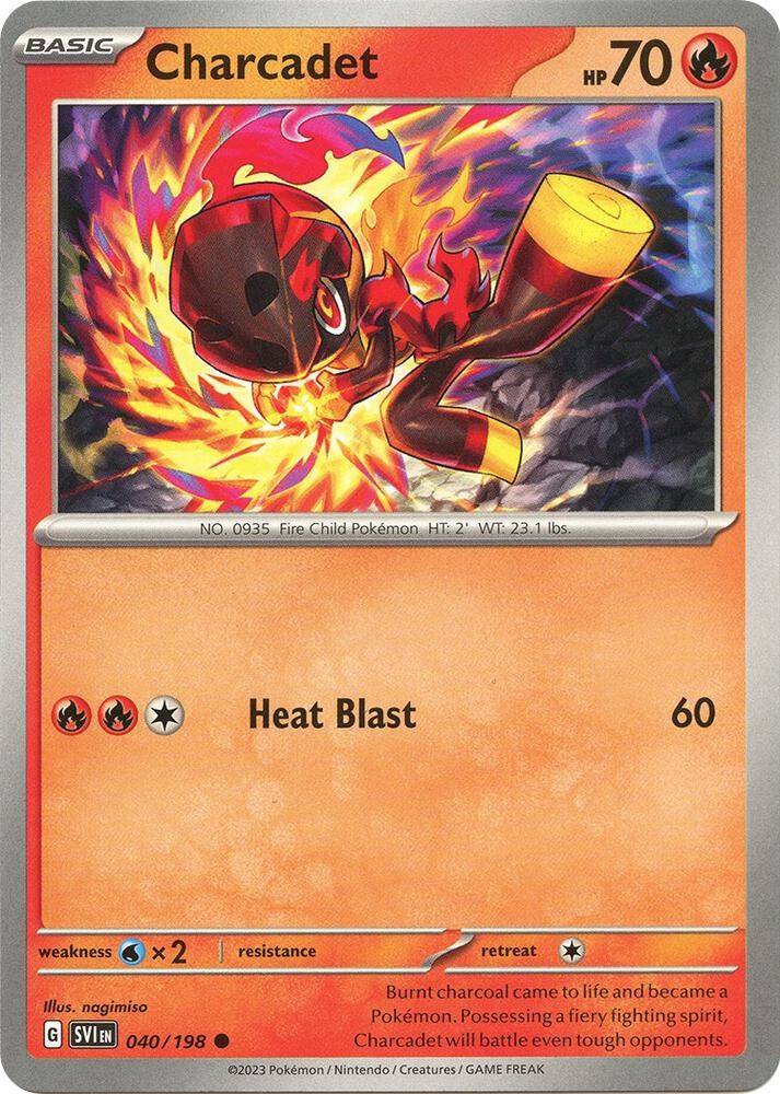 Charcadet #040/198 Sv01 Scarlet & Violet Base Set Reverse Holo Pokemon TCG NM