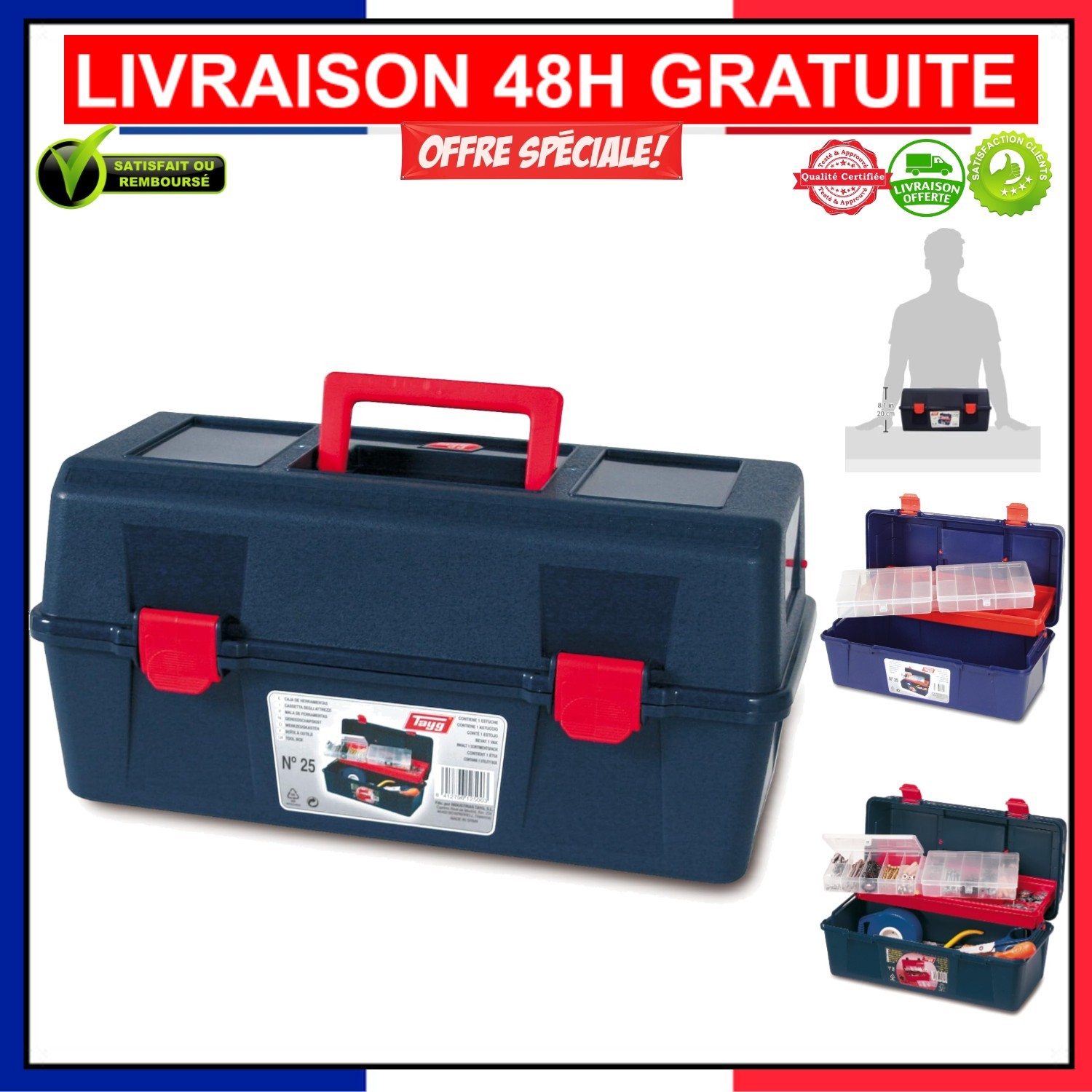 Boîte à outils avec compartiments pour ne plus perdre vos vis